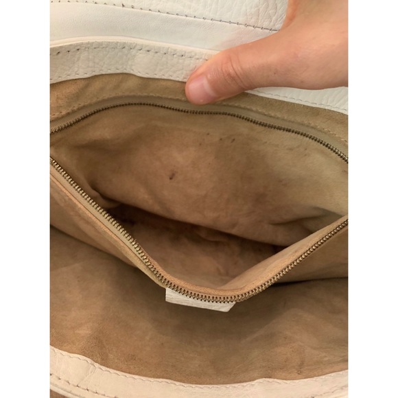 Celine Pebbled Satchel Purse Handbag WHITE CE00/15 - Picture 15 of 16